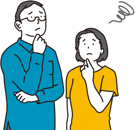 困っている人のイラスト